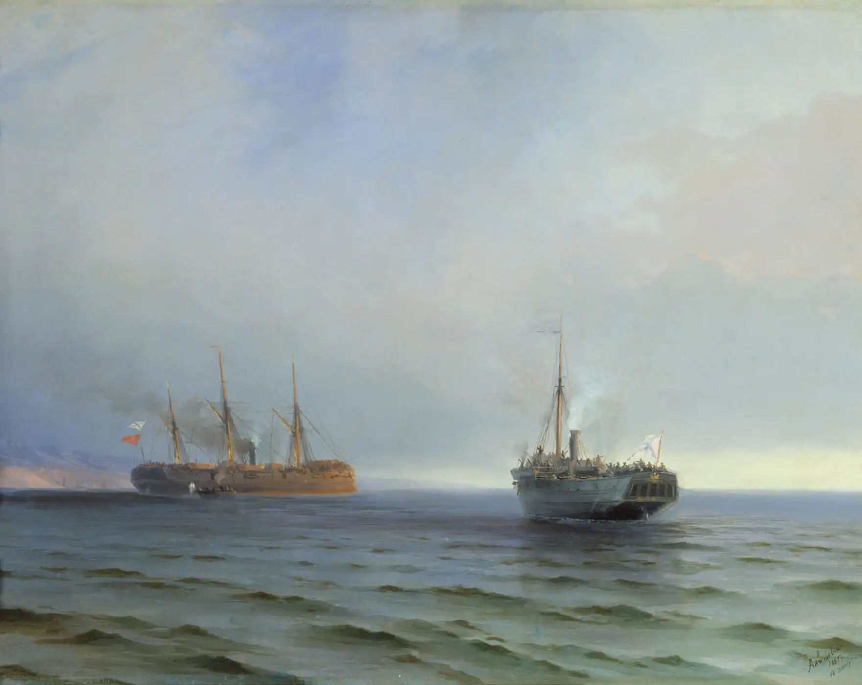 The capture of Turkish nave on Black sea