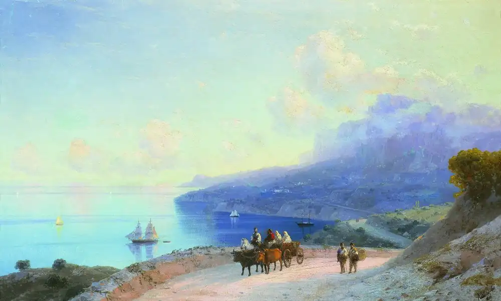 Морской берег. Крымский берег у Ай-Петри