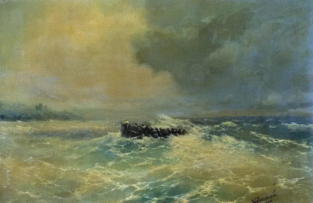 Лодка в море