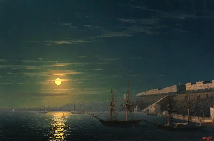 View of Odessa on a Moonlit Night