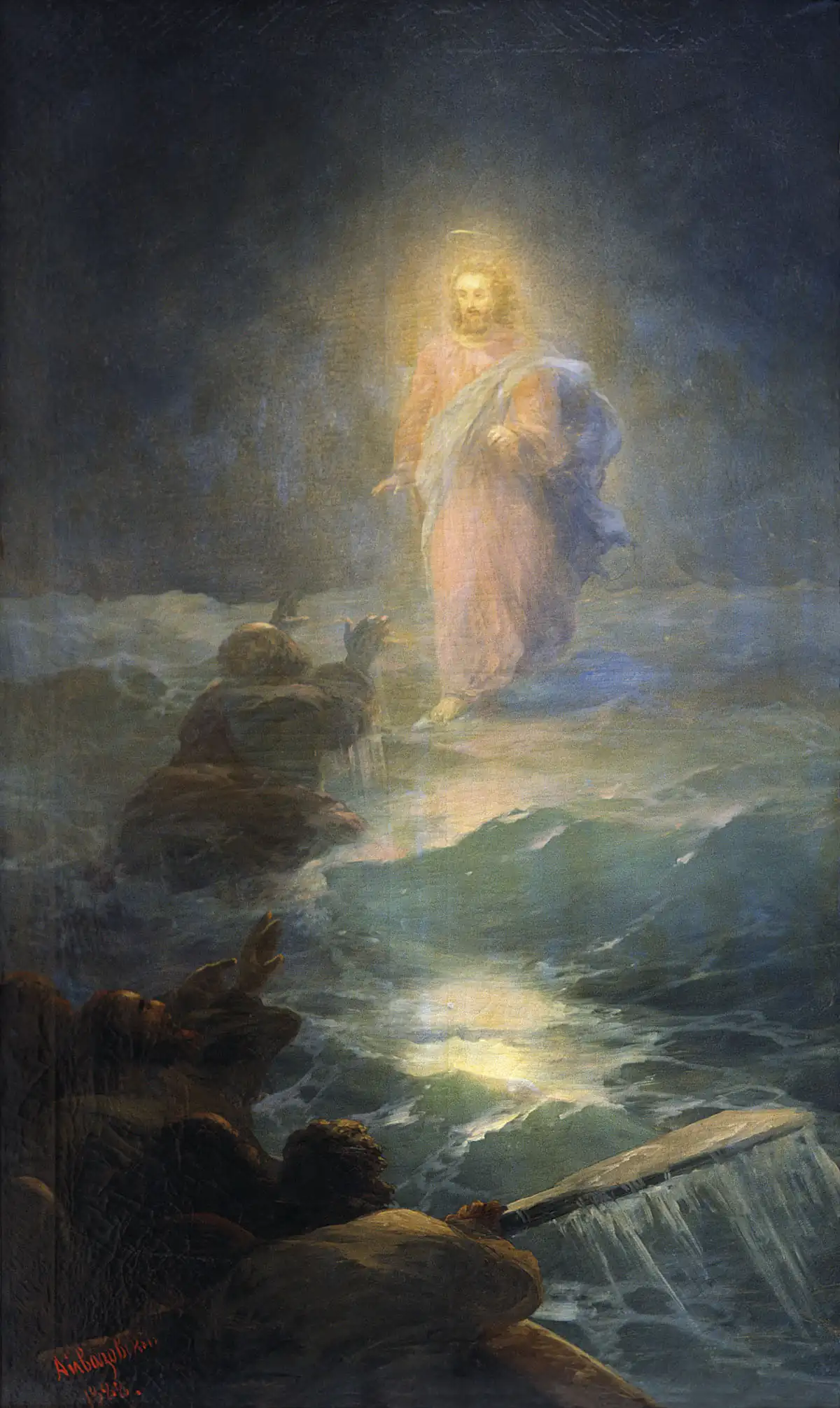 Jesus walks on water