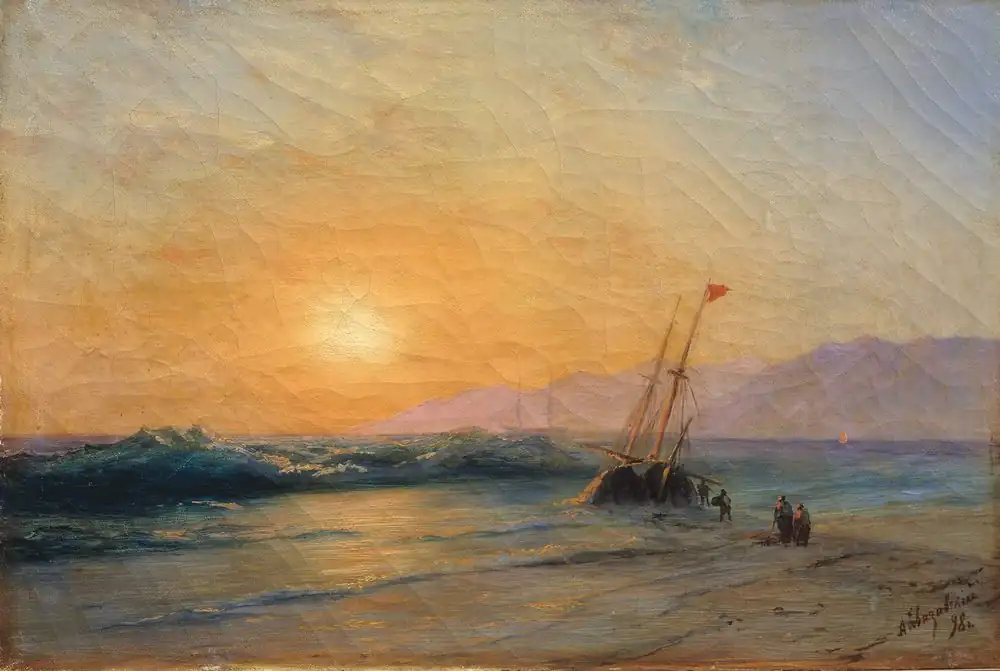 Закат на море