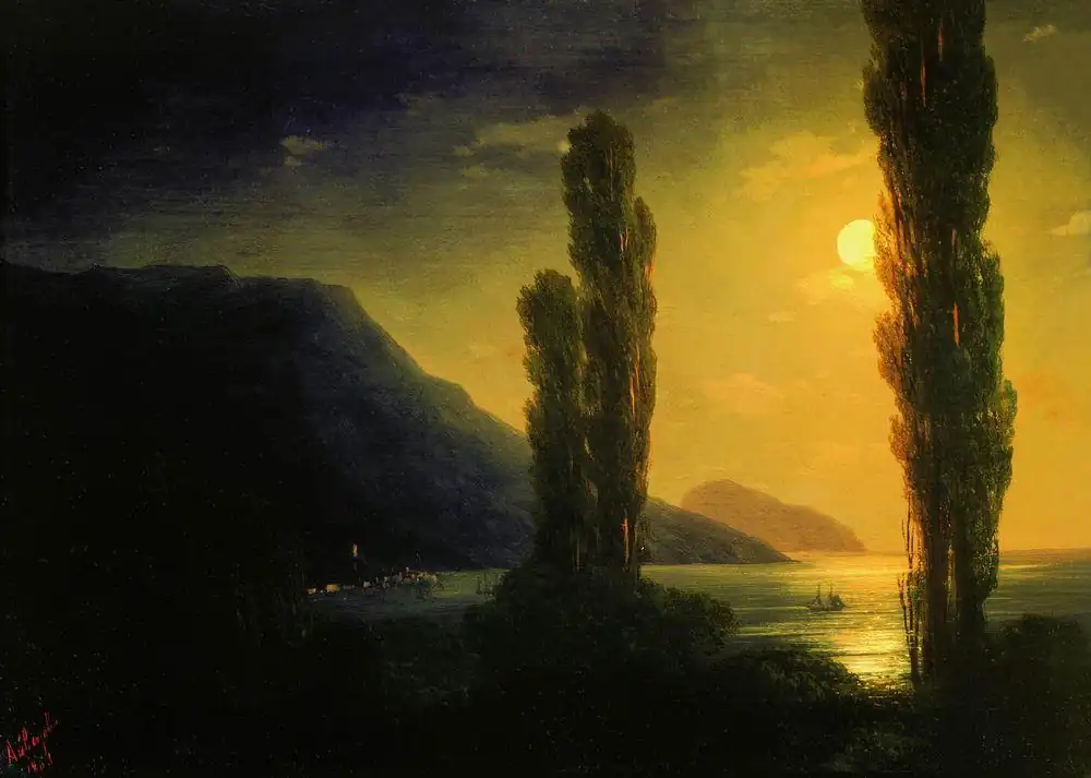 Moonlit night near Yalta