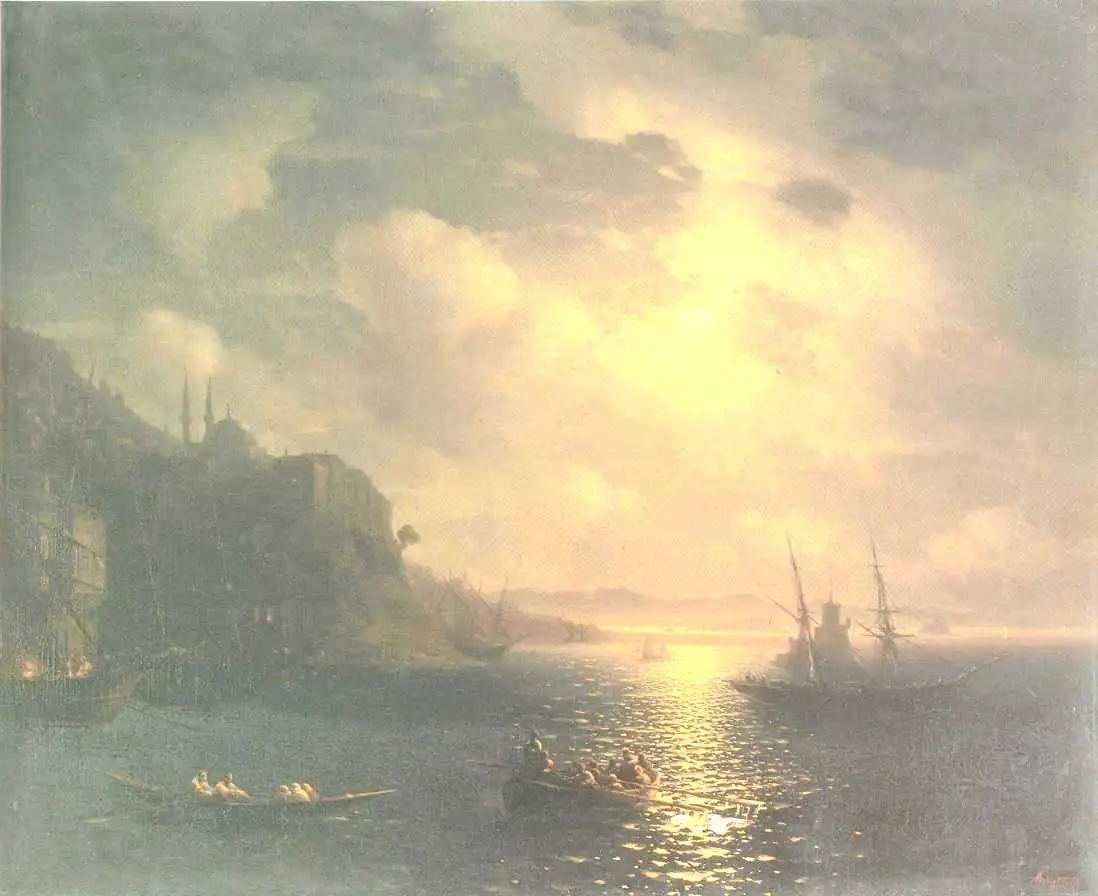 The Bay Golden Horn in Istanbul (Back then Constantinople)