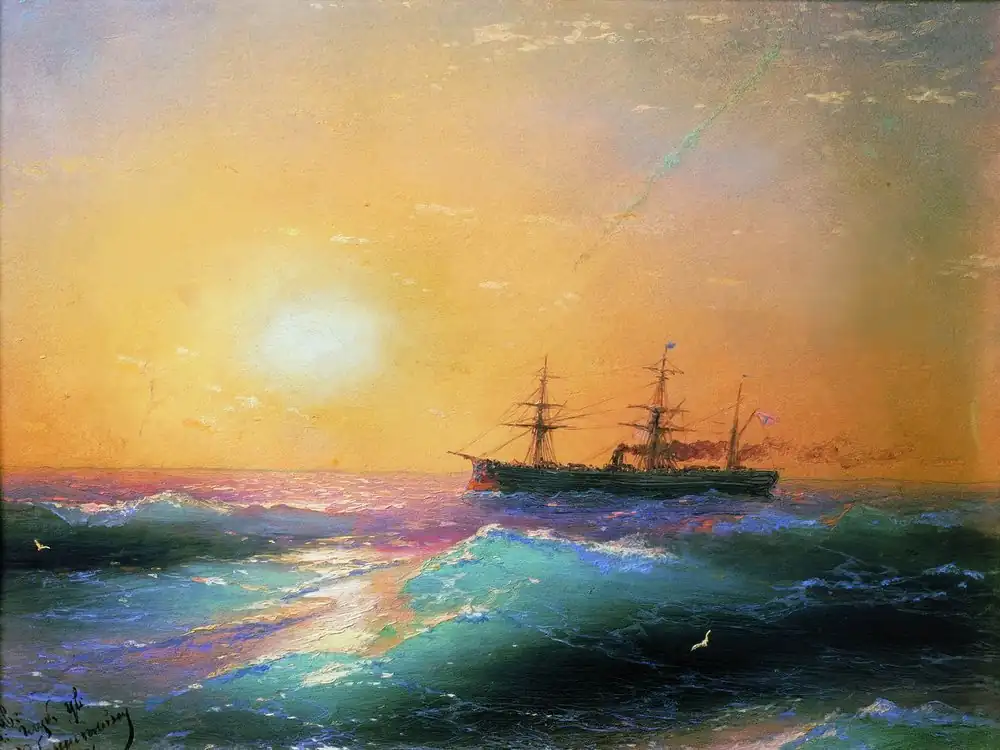 Закат на море