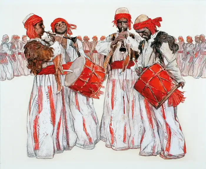 Illustration to the poem Gevorg Emin's "Sasun Dance".