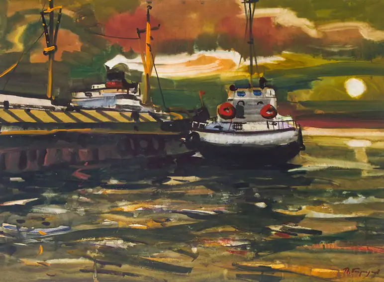 Boats on Yenisey